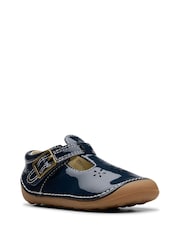 Clarks Blue Wide Fit (G) Patent Tiny Skip Toddler Shoes - Image 3 of 7