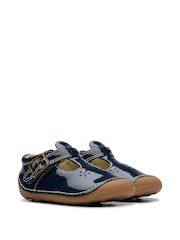 Clarks Blue Wide Fit (G) Patent Tiny Skip Toddler Shoes - Image 4 of 7