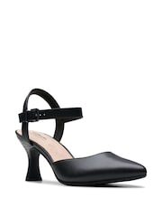 Clarks Black Narrow Fit  (E) Leather Kataleyna Cora Shoes - Image 3 of 7