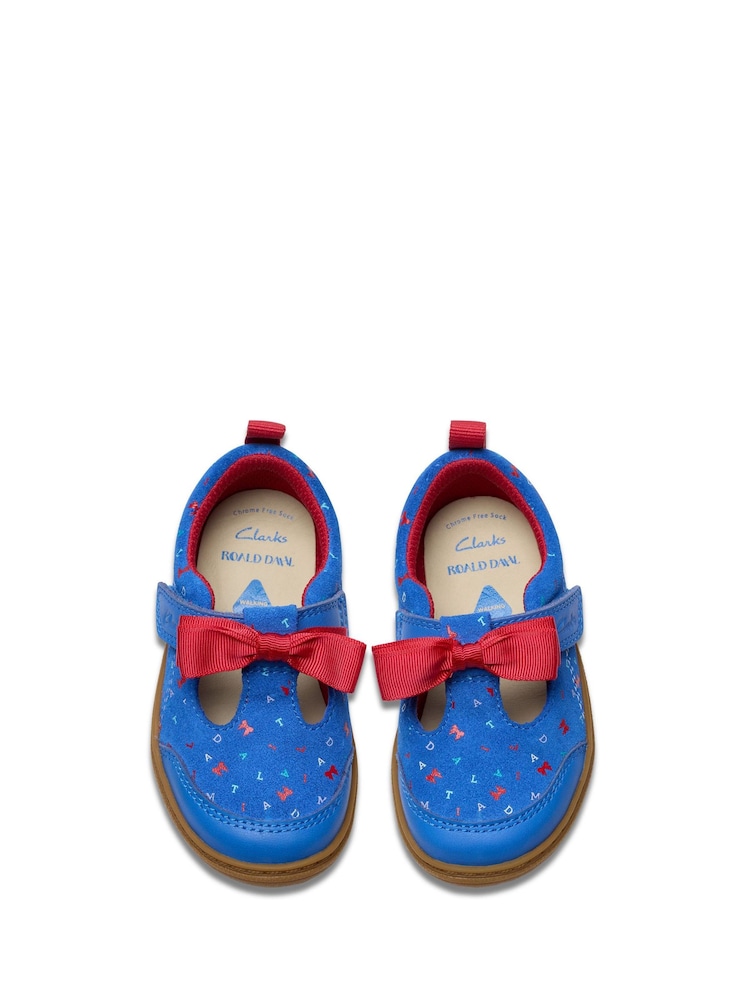 Clarks Print Roal Dahl ash Bow Toddler Shoes - Image 5 of 7