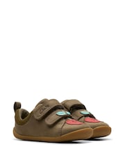 Clarks Green Wide Fit (G) Olive Pre-Walker Garden Toddler Shoes - Image 5 of 7