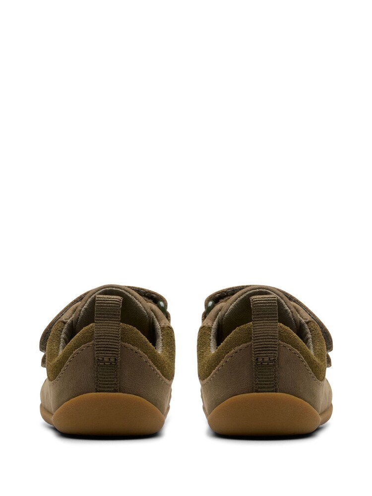 Clarks Green Wide Fit (G) Olive Pre-Walker Garden Toddler Shoes - Image 6 of 7