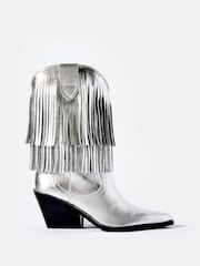 Mint Velvet Annie Fringe Cowboy Boots - صورة 2 من 5