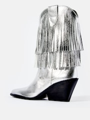 Mint Velvet Annie Fringe Cowboy Boots - صورة 3 من 5
