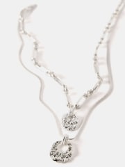 Mint Velvet Silver Tone Layered Necklace - Image 2 of 4