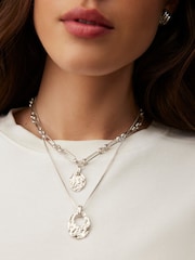 Mint Velvet Silver Tone Layered Necklace - Image 4 of 4