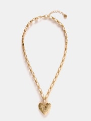Mint Velvet Gold Tone Heart Chain Necklace - Image 1 of 4