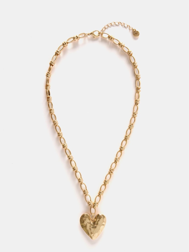 Mint Velvet Gold Tone Heart Chain Necklace - Image 1 of 4