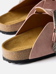 Mint Velvet Pink Roz Pink Western Suede Clogs - Image 7 of 7