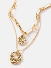 Mint Velvet Gold Tone Layered Necklace - Image 2 of 5