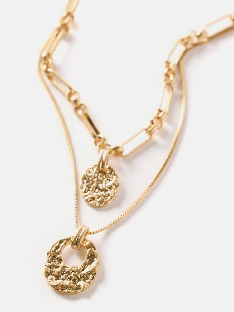 Mint Velvet Gold Tone Layered Necklace - Image 2 of 5