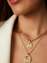 Mint Velvet Gold Tone Layered Necklace - Image 5 of 5