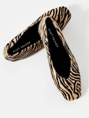 Mint Velvet Cream Codi Neutral Zebra Print Pumps - Image 2 of 5