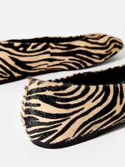 Mint Velvet Cream Codi Neutral Zebra Print Pumps - Image 3 of 5