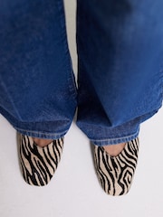 Mint Velvet Cream Codi Neutral Zebra Print Pumps - Image 5 of 5