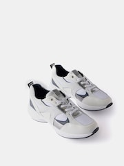Mint Velvet White Becky Suede Panel Trainers - Image 4 of 6