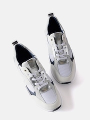 Mint Velvet White Becky Suede Panel Trainers - Image 5 of 6