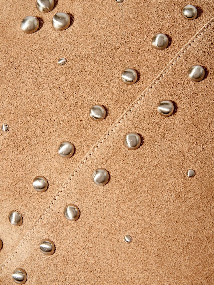 Mint Velvet Cream Bella Studded Bag - Image 5 of 5