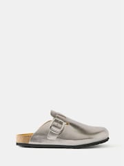 Mint Velvet Silver Roz Metallic Clogs - Image 3 of 6
