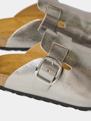 Mint Velvet Silver Roz Metallic Clogs - Image 6 of 6