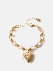 Mint Velvet Gold Tone Heart Charm Bracelet - Image 3 of 4