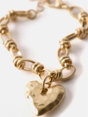 Mint Velvet Gold Tone Heart Charm Bracelet - Image 4 of 4