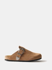 Mint Velvet Brown Roz Suede Western Clogs - Image 2 of 5