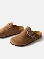 Mint Velvet Brown Roz Suede Western Clogs - Image 3 of 5