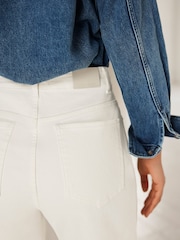 Mint Velvet White Tapered Barrel Jeans - Image 6 of 8