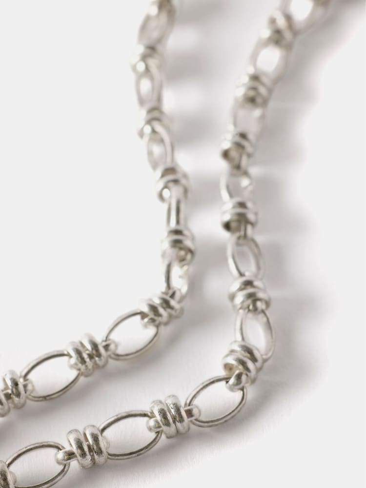 Mint Velvet Silver Tone Heart Necklace - Image 2 of 3