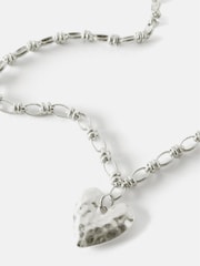 Mint Velvet Silver Tone Heart Necklace - Image 3 of 3