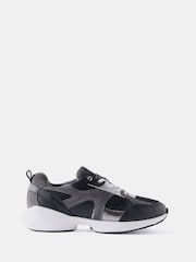 Mint Velvet Black Becky Suede Panel Trainers - Image 2 of 5