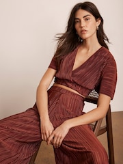 Mint Velvet Red Beach Plisse Set - Image 4 of 8