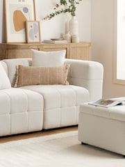 Birlea White Milo Boucle 2 Seater Corner Chaise Modular Sofa - Image 3 of 8