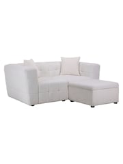 Birlea White Milo Boucle 2 Seater Corner Chaise Modular Sofa - Image 7 of 8