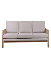 Birlea Brown Ida Rattan & Fabric 3 Seater - Image 5 of 5