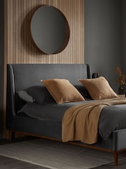 Birlea Grey Lincoln Upholstered Velvet Bed - Image 1 of 5
