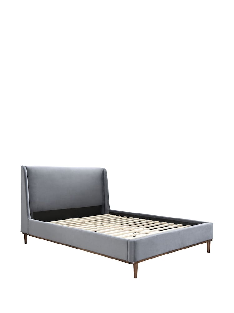 Birlea Grey Lincoln Upholstered Velvet Bed - Image 5 of 5