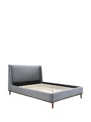 Birlea Grey Lincoln Upholstered Velvet Bed - Image 6 of 8