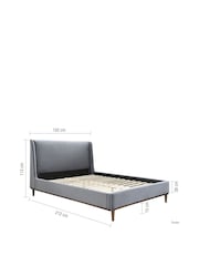 Birlea Grey Lincoln Upholstered Velvet Bed - Image 7 of 8