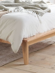 Birlea Oak Astrid Rattan & Wooden Bed - Image 3 of 5