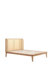 Birlea Oak Astrid Rattan & Wooden Bed - Image 5 of 5
