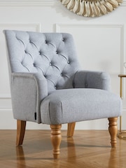 Birlea White Padstow Boucle Accent Chair - Image 1 of 6