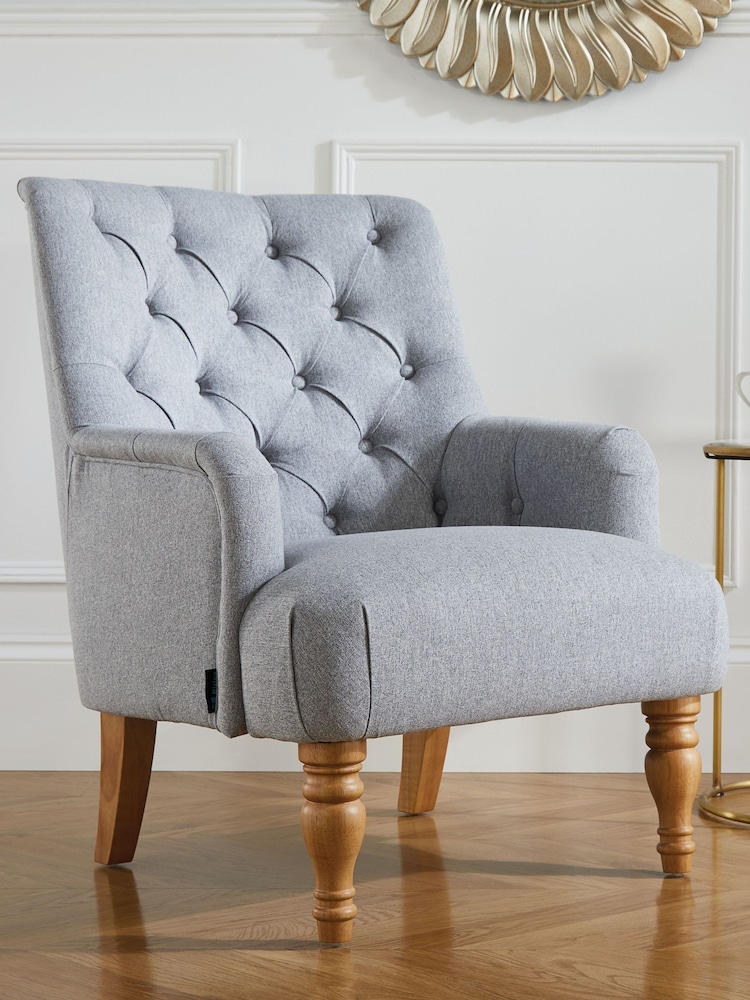 Birlea White Padstow Boucle Accent Chair - Image 1 of 6