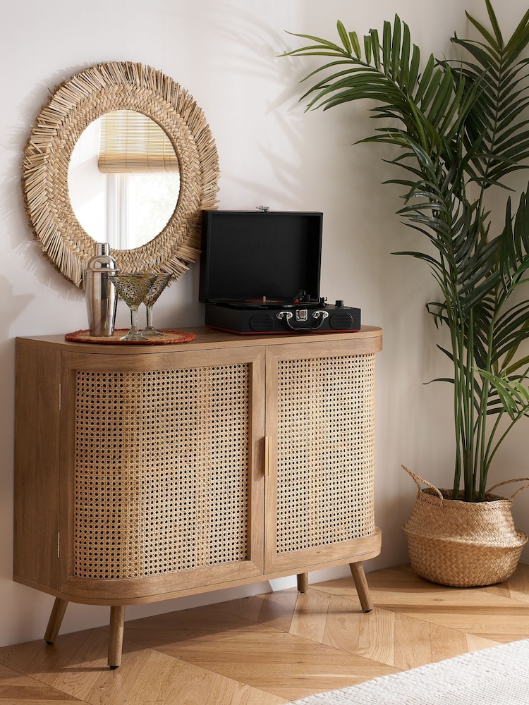 Birlea White Noah Rattan Sideboard - Image 1 of 6 Birlea White Noah Rattan Sideboard - Image 1 of 6