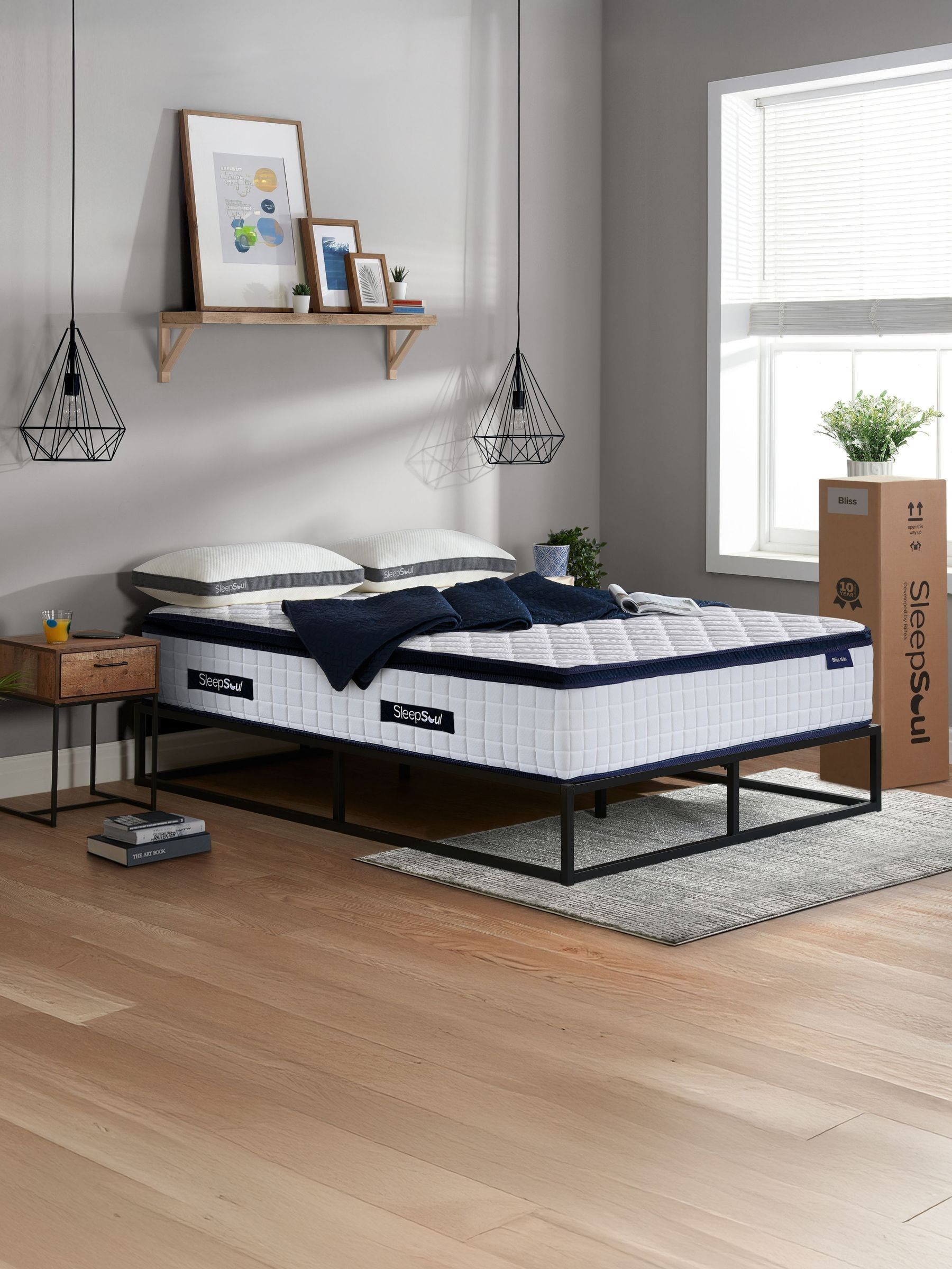 Sleepsoul - King Size Mattress - Medium-Firm - White - Image 3