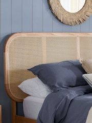 Birlea Oak Elina Rattan & Wooden Bed - Image 2 of 4