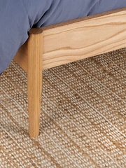 Birlea Oak Elina Rattan & Wooden Bed - Image 3 of 4