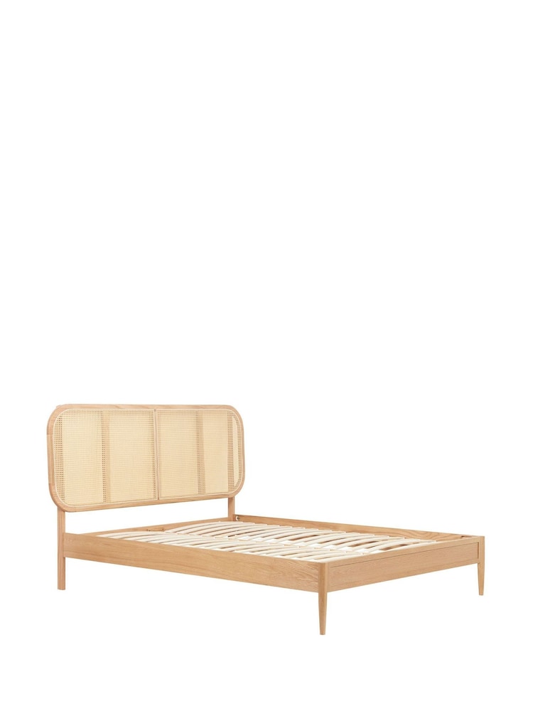 Birlea Oak Elina Rattan & Wooden Bed - Image 4 of 4