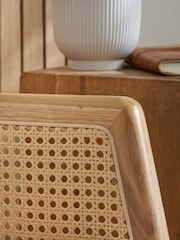 Birlea Brown Ida Rattan & Fabric Chair - Image 4 of 5